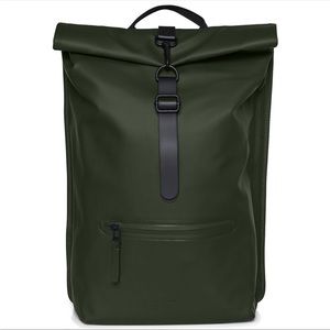 Rains Rolltop Rucksack Laptop Backpack Waterproof - Green